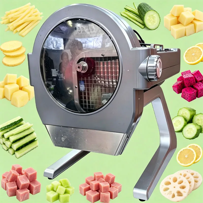 Desktop Commercial Vegetable Automatic Complete Slice Shred Dice Vegetable Cutter Machine