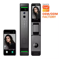 Tuya App Smart Life 3D Face Recognition Video Intercom Door Lock With Fingerprint Password Key App Digital Smart Lock With Wifi
