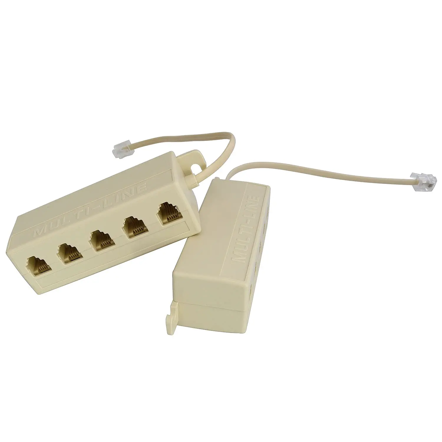 Five-Way Phone Splitter 2PCS RJ11 6P4C Telephone Line 1 Male to 5 Female Modular T Adapters Robotics programming kit Openwrt