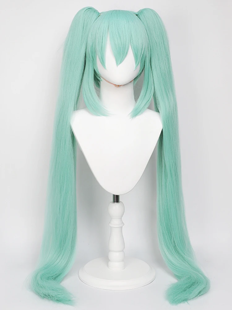 Hatsune Miku Anime Cosplay Wig, 110cm Double Ponytail Synthetic Fiber Wig, Halloween, Christmas