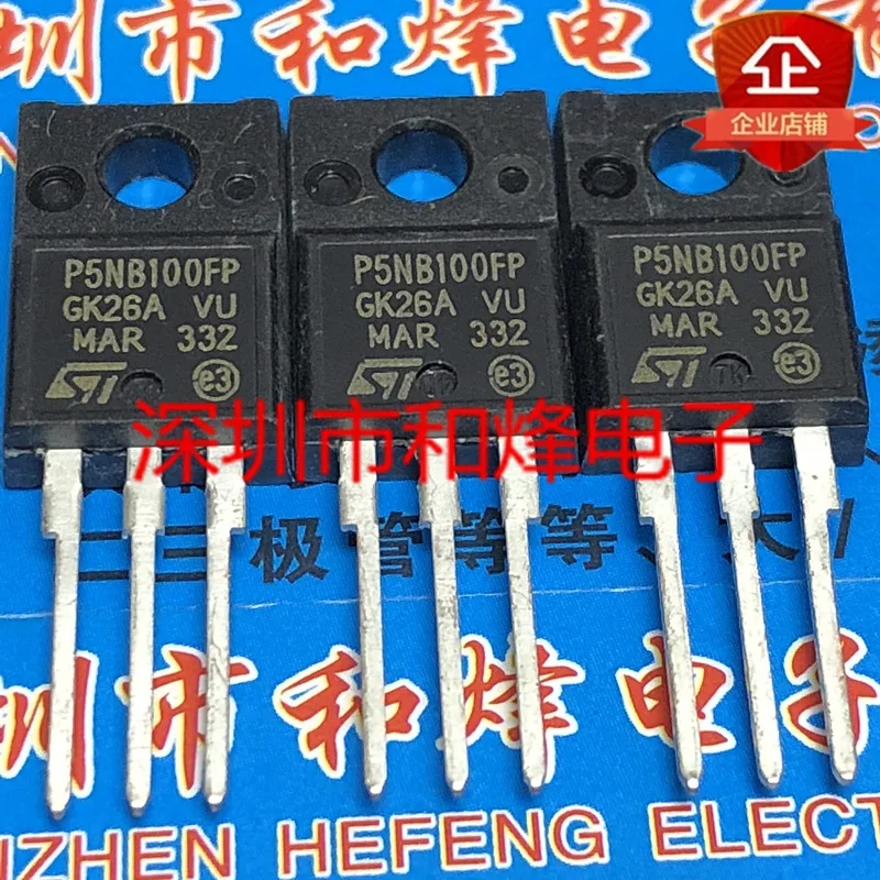 

30pcs original new P5NB100FP STP5NB100FP TO-220F 1000V 5A