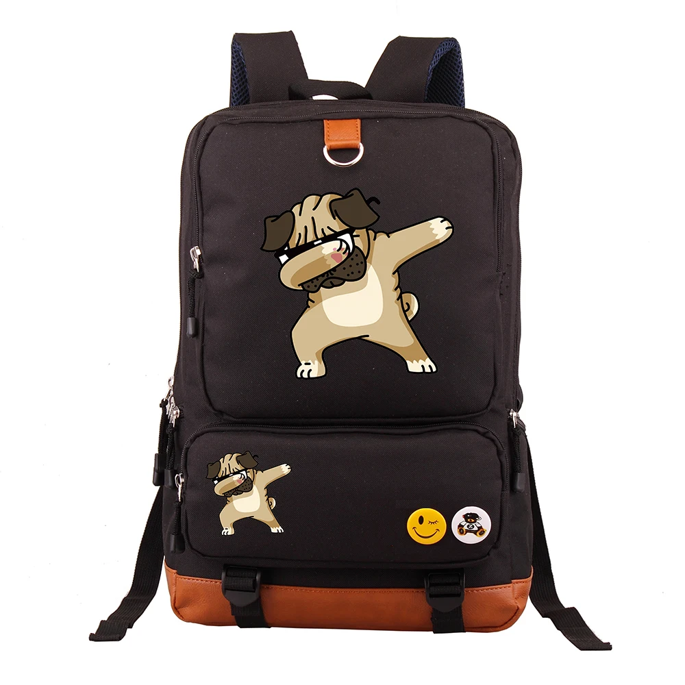 

2026 popular cute anime panda dog cartoon-covered face backpack, large capacity student schoolbag for middle school, versatile f