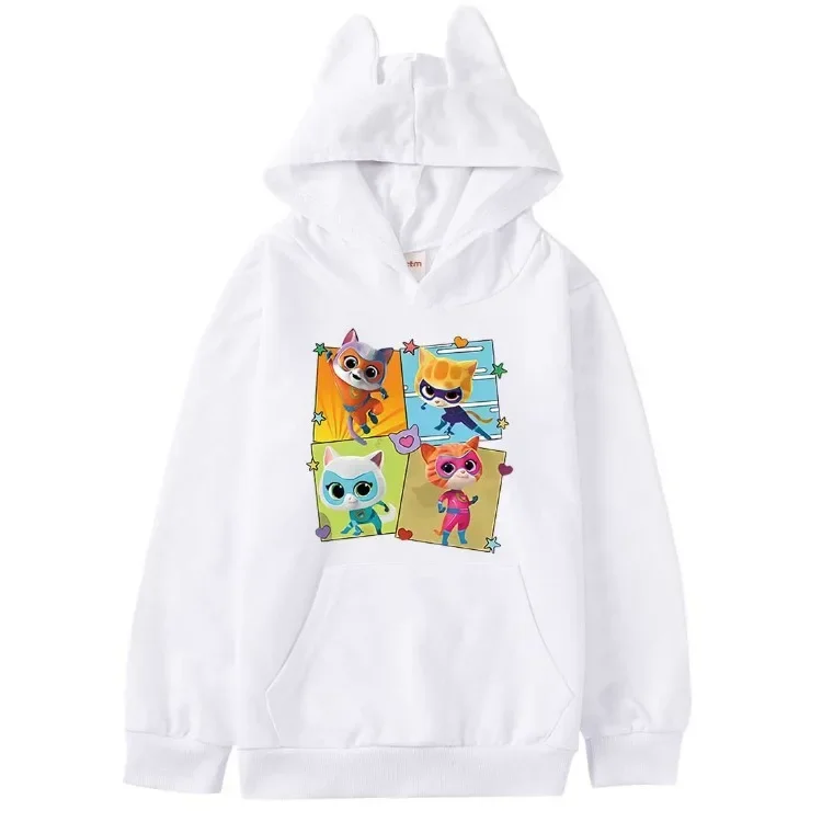 Anime SuperKitties Hoodie Kinder Super Cats Kleidung Baby Mädchen Cartoon Pullover Kleinkind Jungen Kapuzenpullover Kinderkleidung – Detail 13