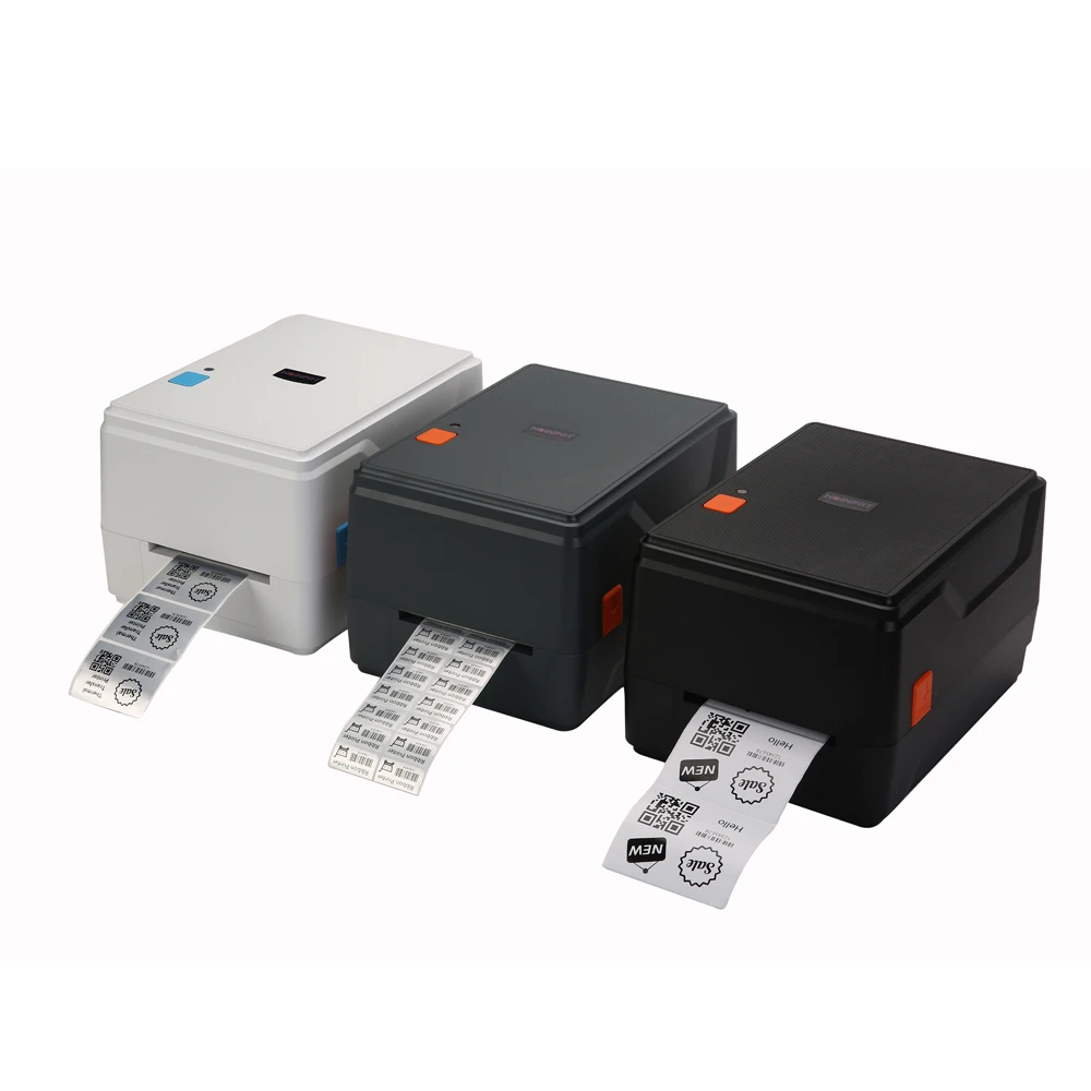 4inch Thermal Transfer Label Printer 300dpi Ribbon Washing Tag Clothing Label Maker for Wash Care Label Provide Software