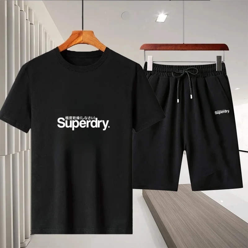 

2026 Men's New Style Outdoor Leisure Sport Outfit, Summer Breathable and Comfortable Two-piece T-Shirt Top and Jogging Shorts