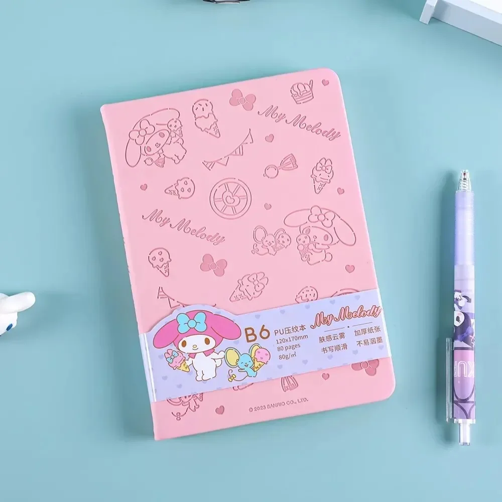 Sanrio Notebook Cinnamoroll Kuromi Notepad Daily Weekly Agenda B6 Notebook Planner Japanese Kawaii Stationery School Supplies