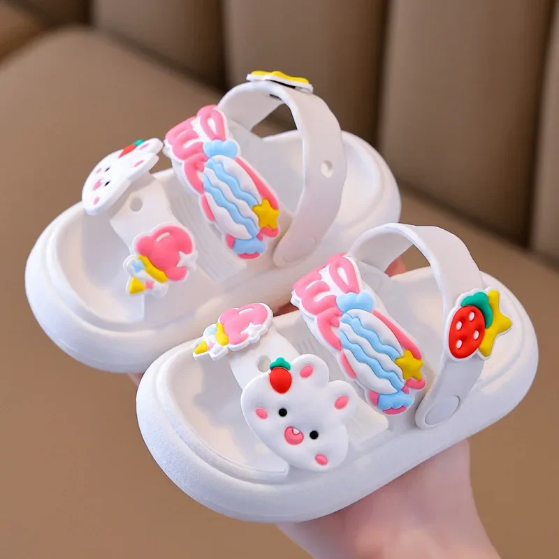 Kids Shoes DIY Simple Cute Rabbit Beach Sandals Babies Summer Slippers Soft