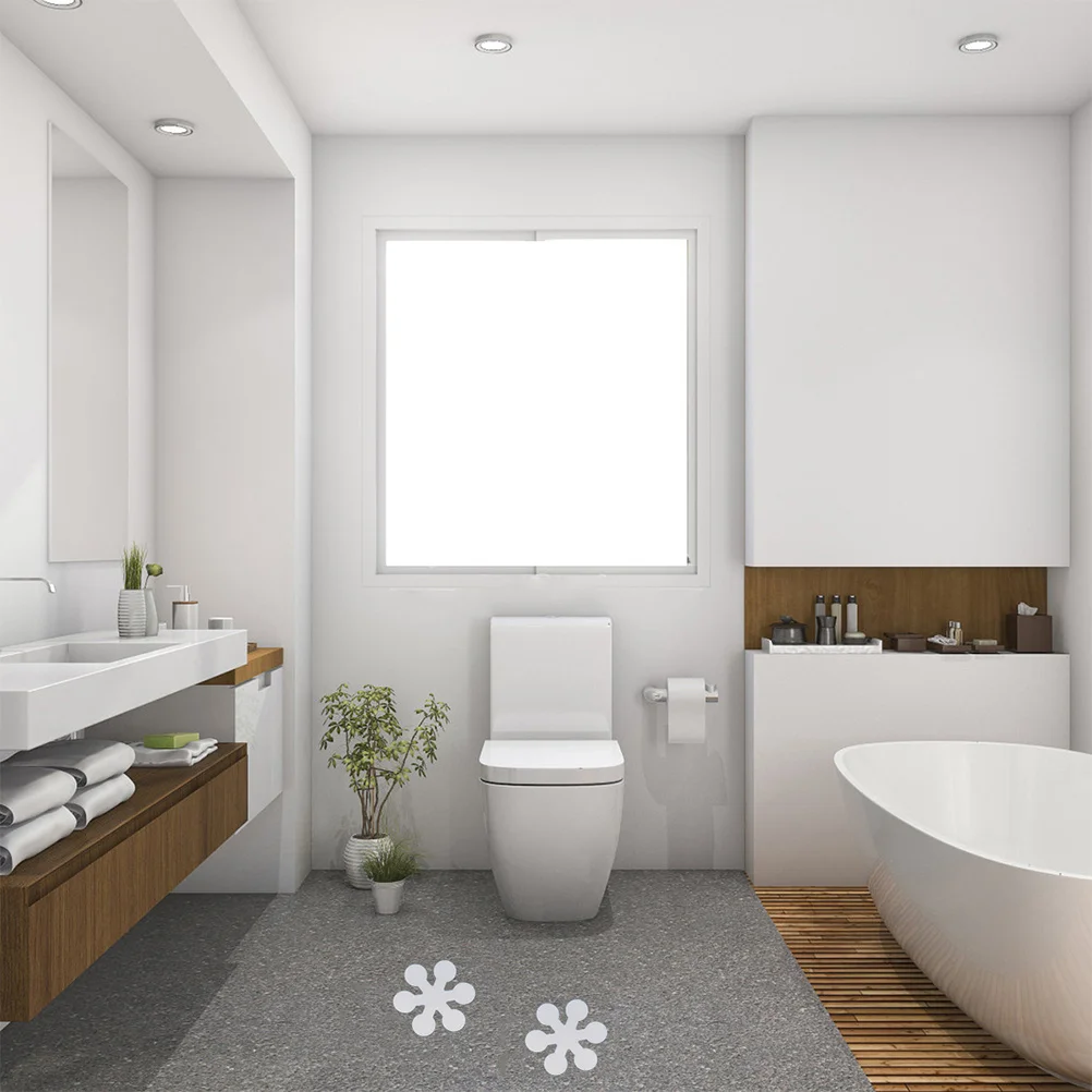 

20Pcs Snowflake Anti-Slip Sticker Increased Friction Bathtub Kitchen Pool Stairs Safety White Snowflake Anti-Slip Sticker
