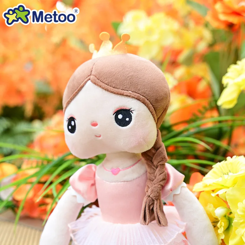 Metoo Princess Stuffed Doll 38cm Large Plush Toy 23cm Mini Pendant Keychain Soft Dress Rag Doll Mother Kids Christmas Birthday