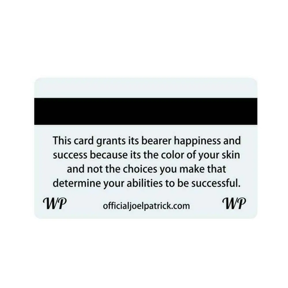 Wallet Size Black White PVC Credit Card Privilege Card Official Race Card Trumps Everything Card