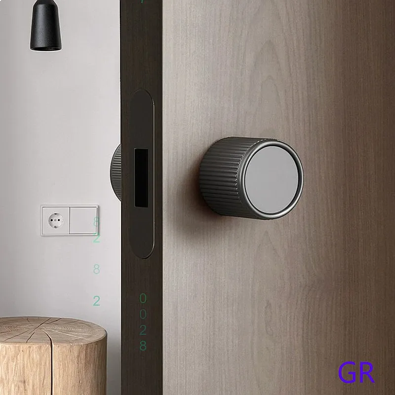 Bedroom Door Lock Interior Handle Minimalist Bathroom Universal Round Latch