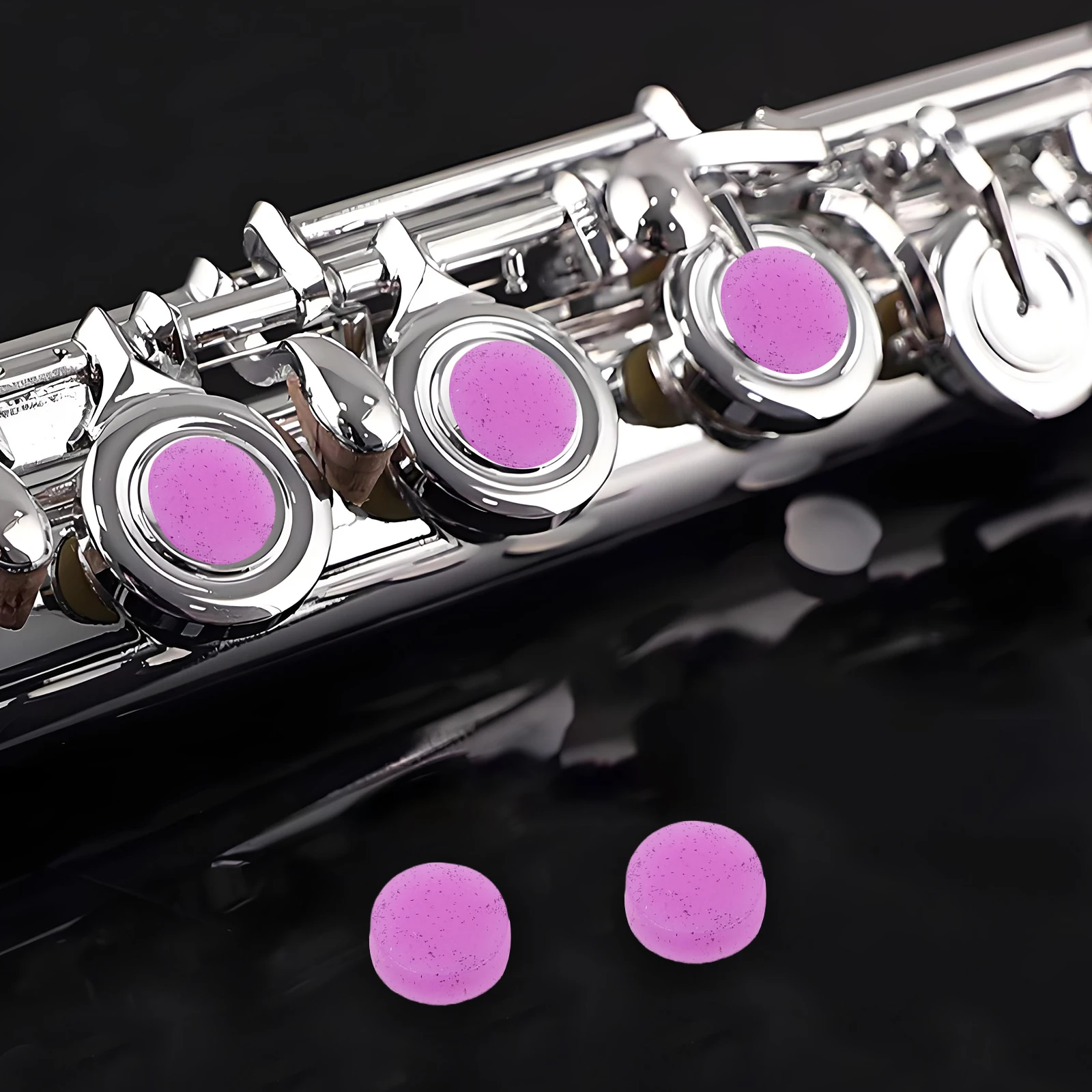 

20Pcs Flute Open Hole Silicone Plugs Durable Replacement Repair Keyhole Covers for Flute Maintenance Musicians Accessories