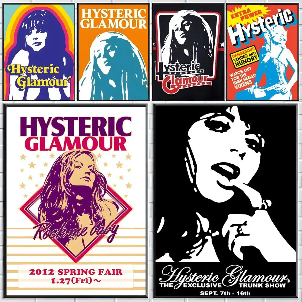 Brand Hysteric Glamour Poster Modern Elegant Wall Stickers, Home Decor Poster, Wall Art for Living Room & Dorm