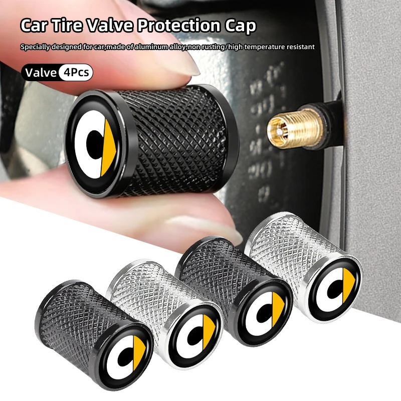 4Pcs Metal Car Tire Valve Stem Protection Caps Auto Accessories For Smart Fortwo 451 450 453 Forfour EQ Cabrio Crossblade