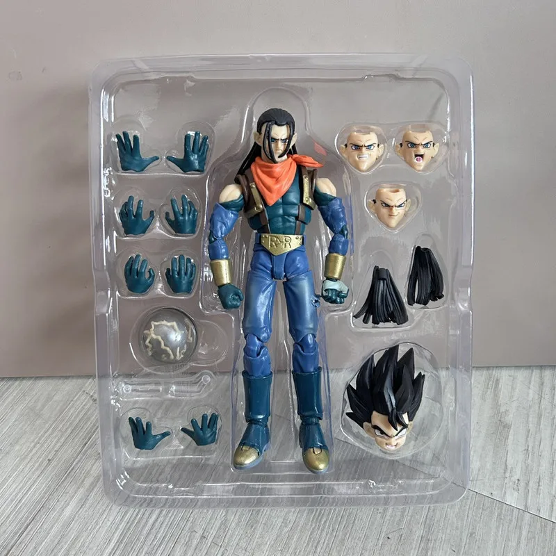 Dragon Ball Super Android 17 Action Figure Anime Model Collectible Toy Joint Movable Doll Kit Desktop Ornament Decoration Gift view 2