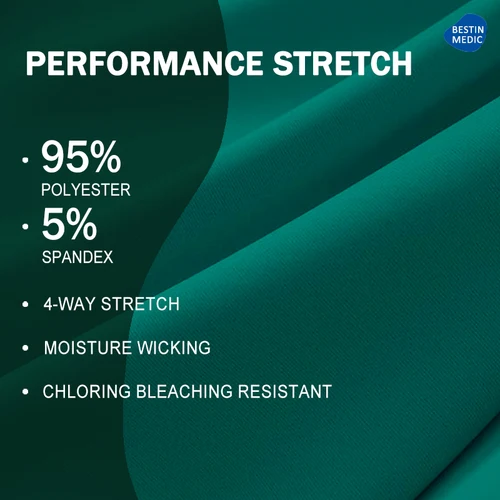 Imagen 2 del producto Uniformes de trabajo hospitalarios verdes, traje de médico de manga corta, conjunto exfoliante clínico para mujeres y hombres, enfermera, Top con cuello en V, pantalón para correr S21