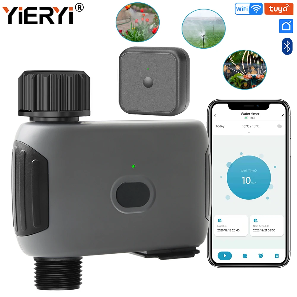 

Yieryi WIFI Tuya Smart Valve Outdoor Farm Garden Automatic Water Timer Intelligent Sprinkler Timer for Drip Irrigation Lawn Pool