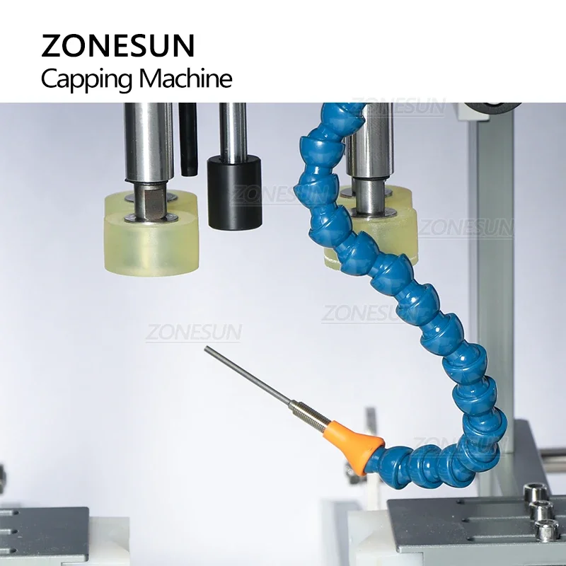 Zonesun-半自動ボトルキャップ噴霧器,丸型ボトル,飲料,プラスチックスポイト,ボトルキャッピングマシン,デスクトップ