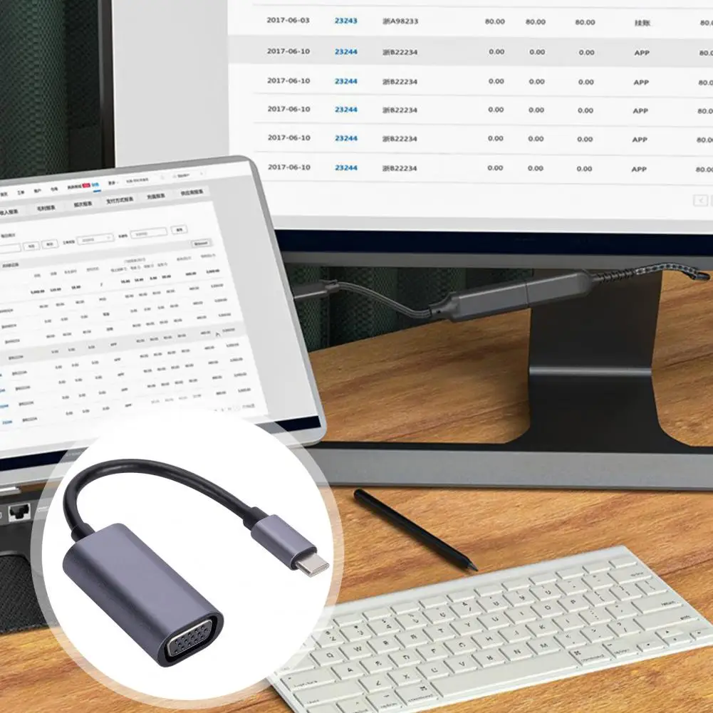 كابل محول عالي الدقة من النوع C إلى VGA ، مناسب للهاتف ، تزامن شاشة الكمبيوتر المحمول ، من من من من من من النوع C إلى VGA