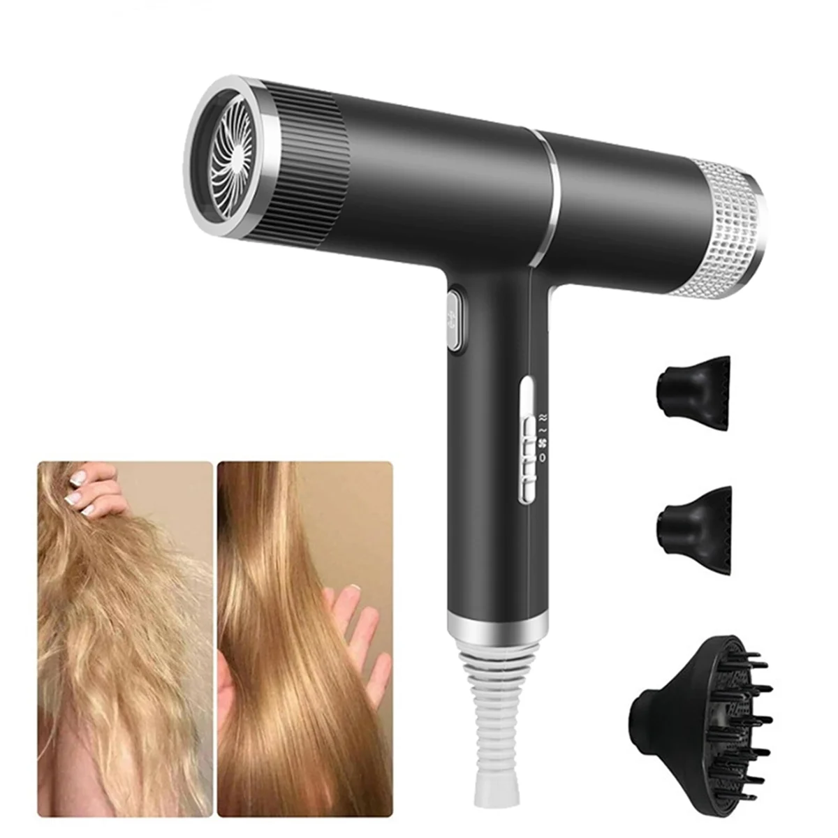 Asciugacapelli professionale asciugacapelli ionico negativo Hot Cold Wind Salon Hair Styler Tool asciugacapelli elettrico spina UK