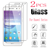 2PCS Tempered Glass For Huawei P8 P9 P10 Plus lite GR5 2017 mini  Y3 Y7 Prime  Y5 Y6 Pro  Protective Film Screen Protector Cover