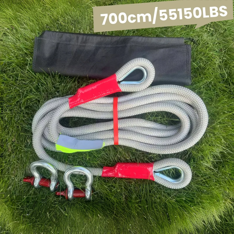 1 Set Of Car Tow Rope，High-Strength Nylon Material，Heavy Duty Durable Tow Truck，Pull Rope