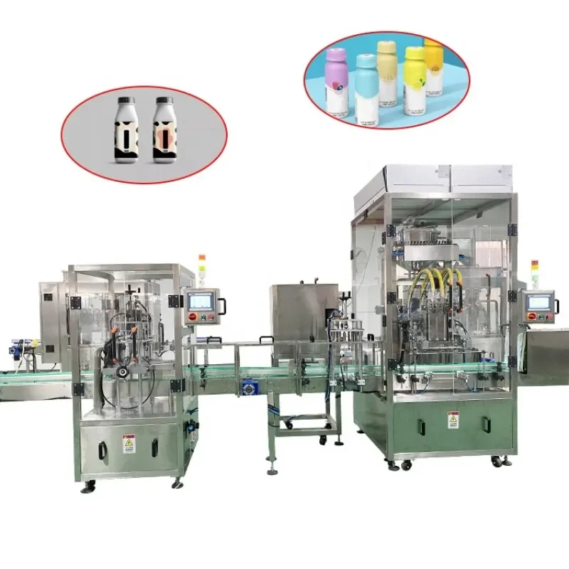 2026 hot sale Flexible Operation 3 in 1 Filling Machine Piston Milk 4 Heads Plastic Bottle Filling Machine Production Line