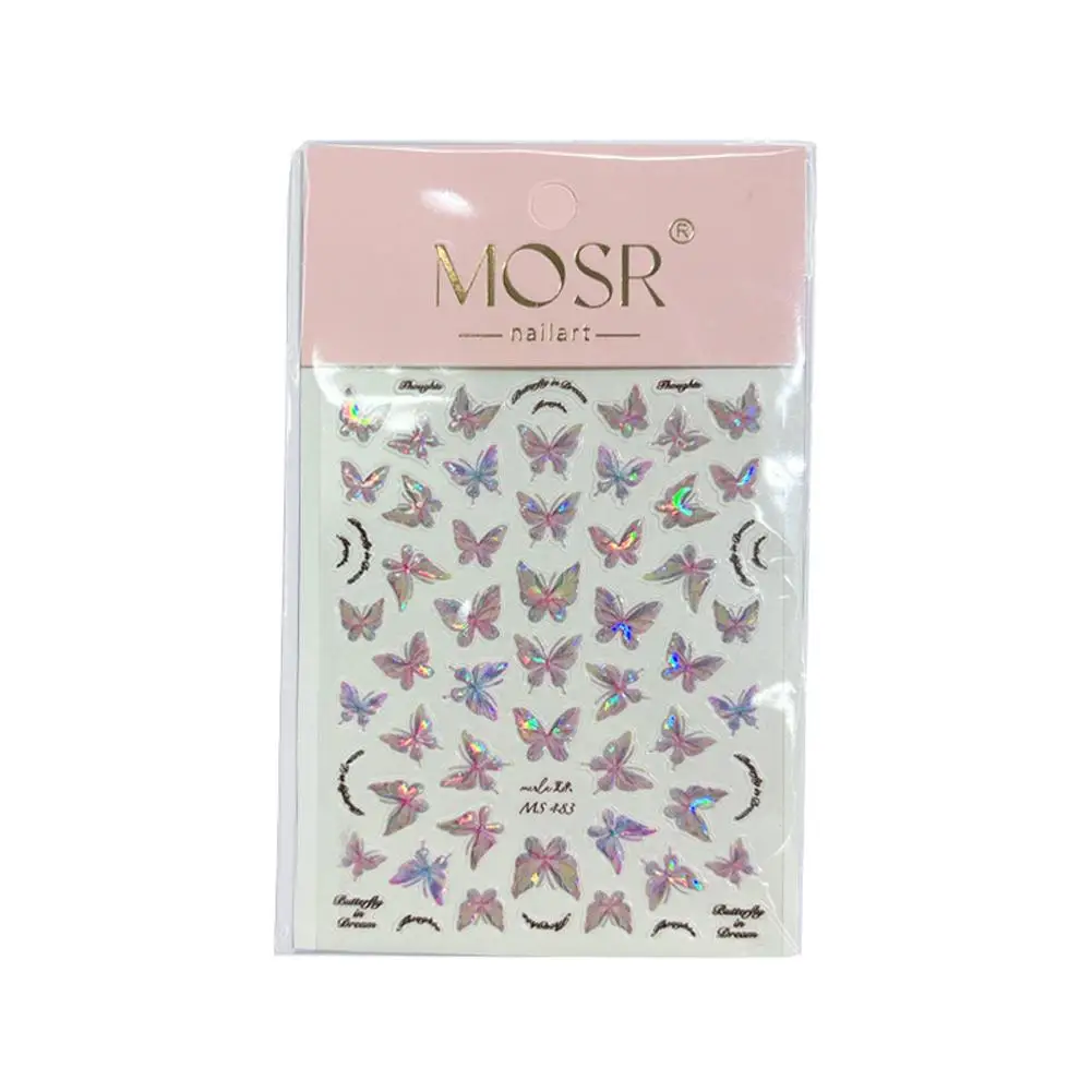 Pegatinas de mariposa para maquillaje facial, 1 piezas, pegatinas para alivio de maquillaje facial para niñas, uñas coloridas tridimensionales N5W0