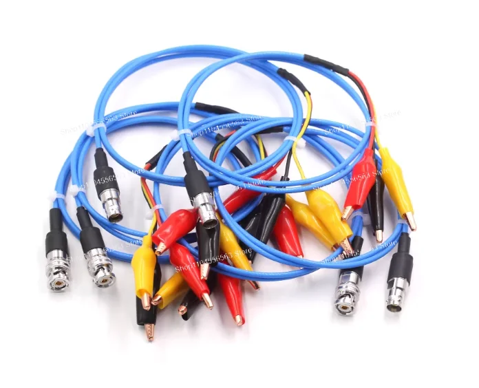 Three-axis, three-core coaxial adapter with double crocodile clips, 1533B test cable, male-female connector three-pin test cable