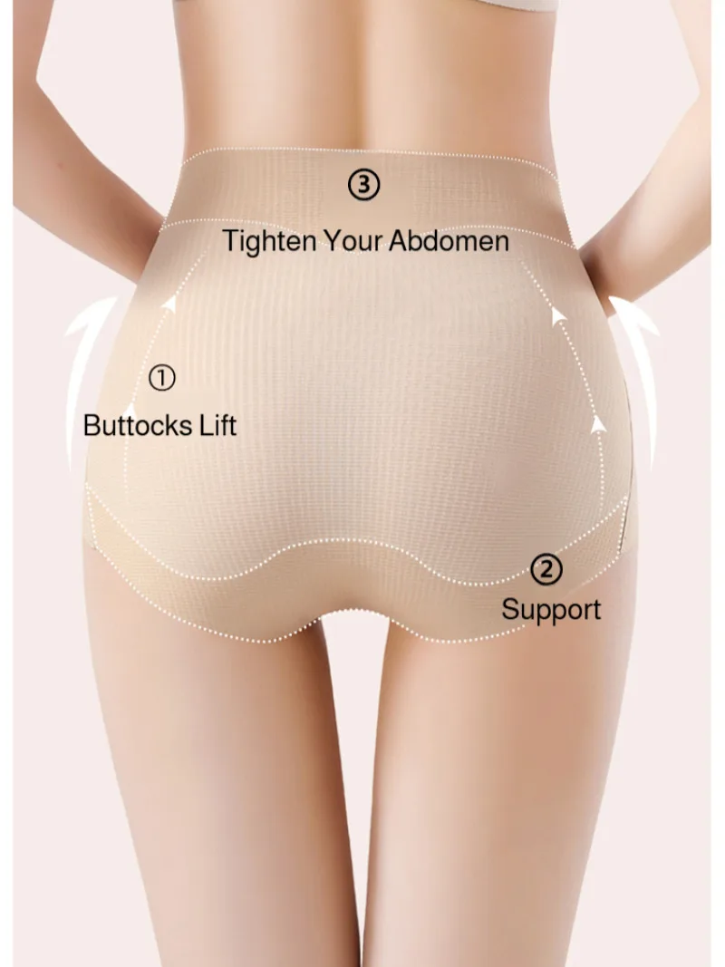 ชุดชั้นในสตรีเนื้อนุ่มระบายอากาศได้ดี ทรงกระชับเอวสูง ผ้าไหมน้ำแข็ง 10A ต้านเชื้อแบคทีเรีย บริเวณเป้าผ้าไหม เหมาะสำหรับสวมใส่ทุกวัน/นอนหลับ