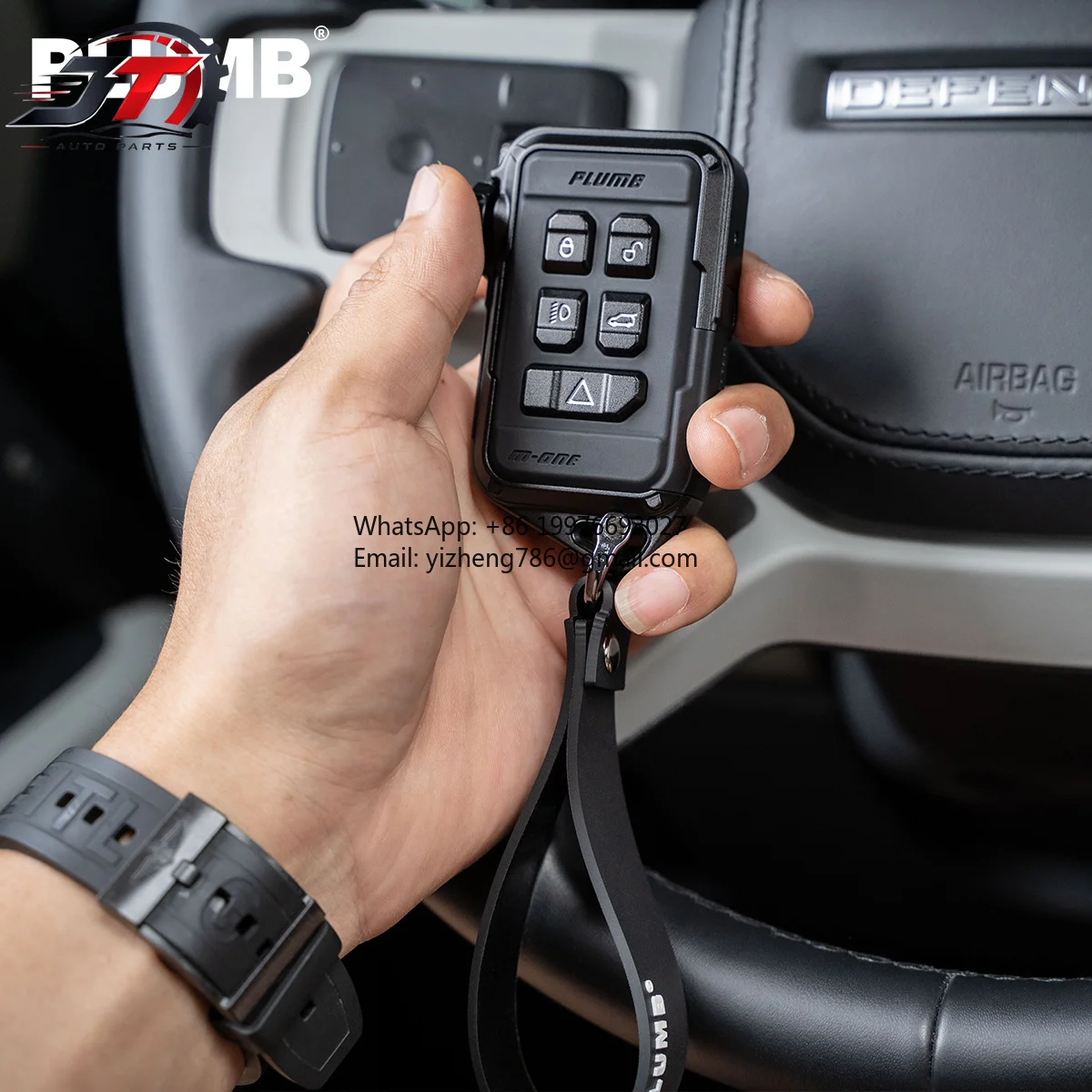 New style PLUMB Modified Aluminum Magnesium Alloy Key Shell, Replacement Key Fob Case & Interior Upgrade For Land Rover Defender
