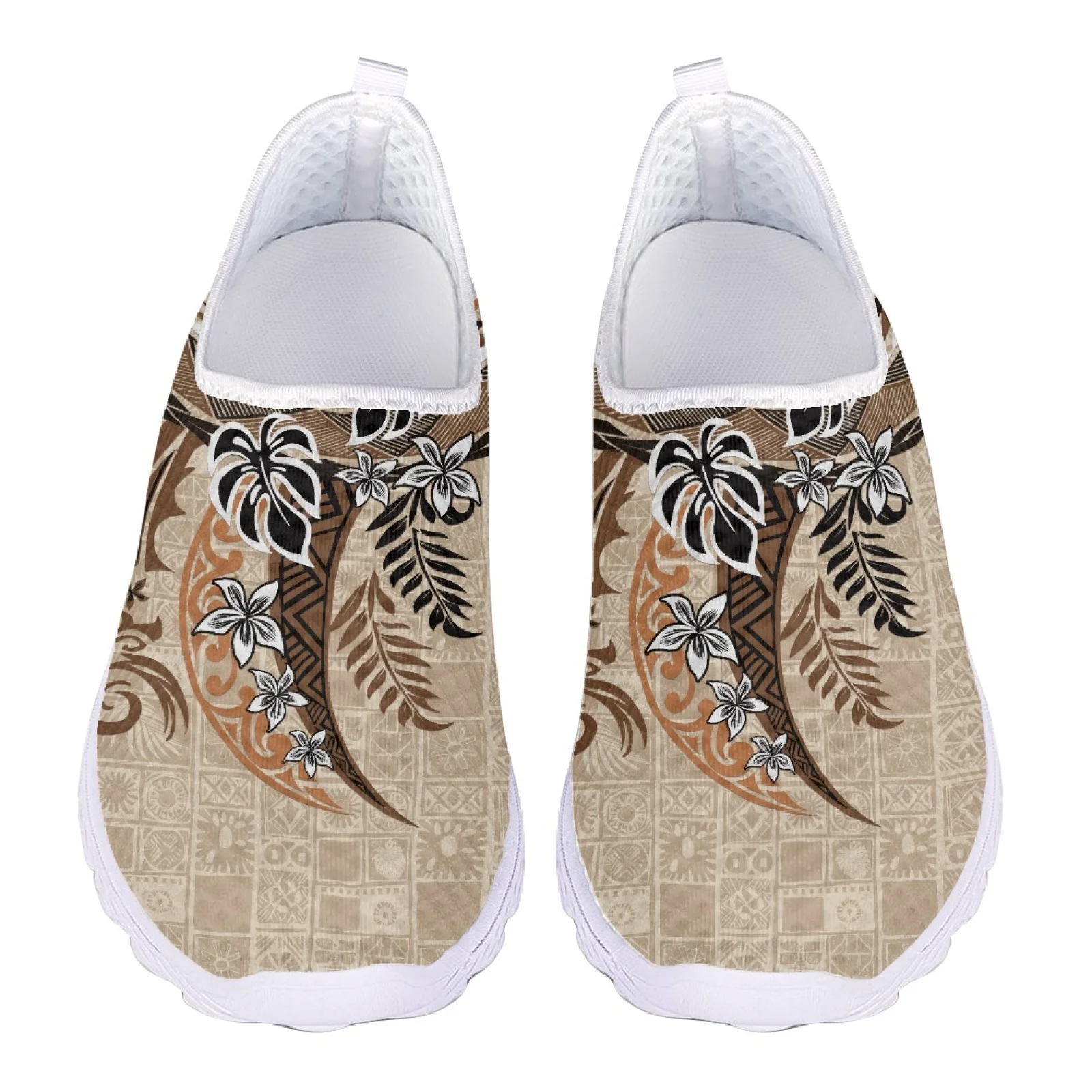 Breathable Penny Loafers Women Cute Polynesia Pattern 2025 Female Slip On Flats Summer Sport Casual Shoes Mesh Ladies Sneakers