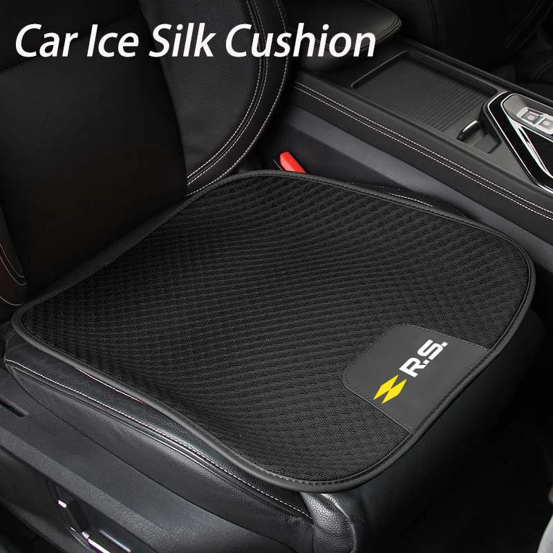 Car Seat Cover Pad Anti-slip Ice Silk Chair Cushion Protector Mat For Renault RS Line Clio Scenic Logan Megane Koleos Sandero