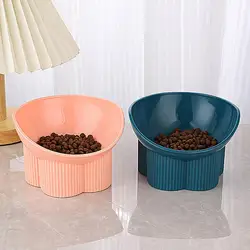 15 Degree Tilted Elevated Cat Bowls Anti-tip Cat Food Water Bowls Anti-overturning Pet Feeding Supplies For Kittens Cattery Home