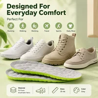 Semelles intérieures 4D Cloud Sport en PU avec coussin d'air respirant, absorption des chocs, augmentation de la hauteur, pour hommes et femmes, pour la course, la marche et les baskets 6