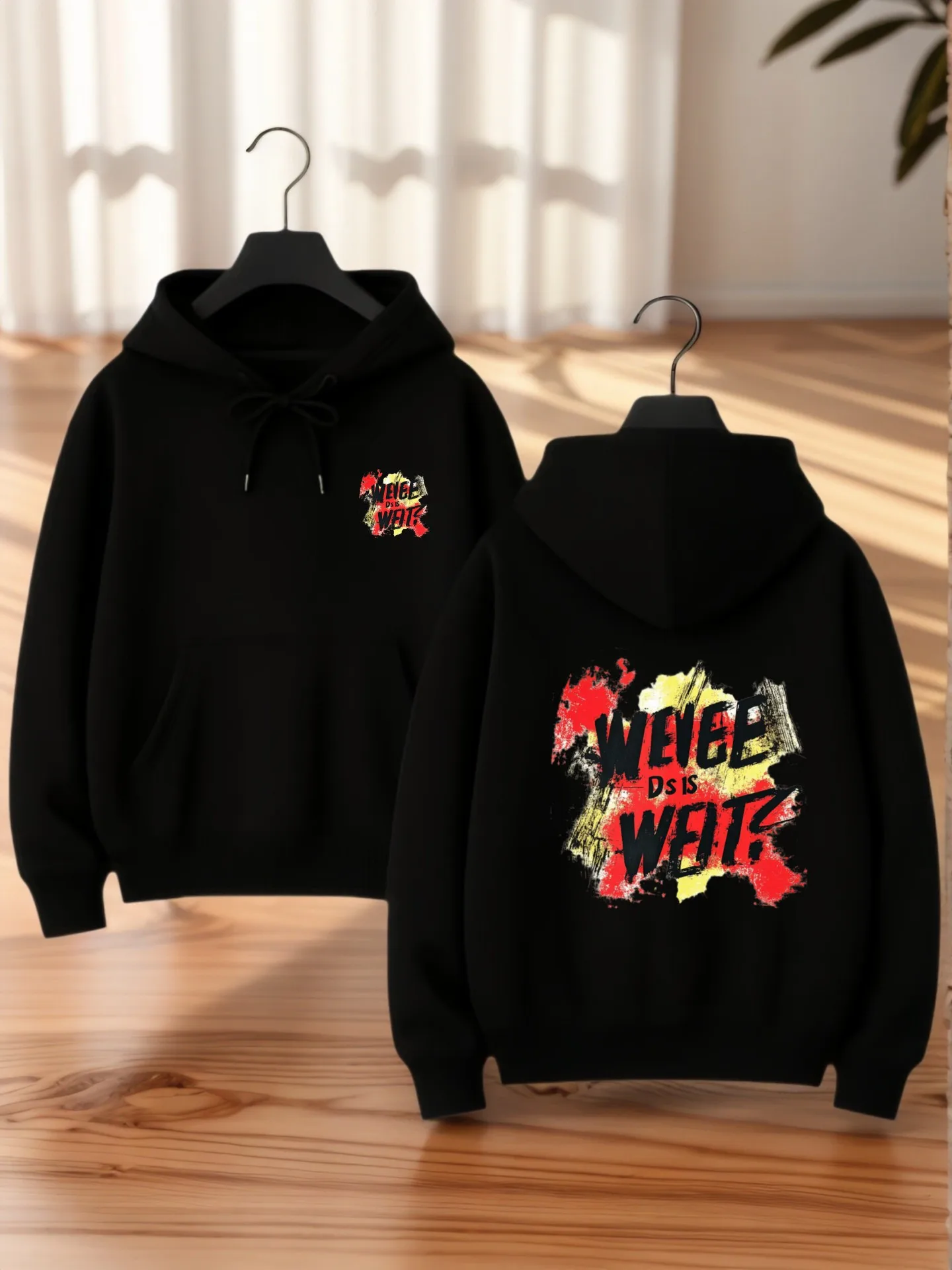 هوديي جرافيك للنساء، وولف - طباعة جرافيك برجر، نمط كاجوال لملابس الشارع، قماش ناعم، ملابس يومية غير رسمية، للشباب