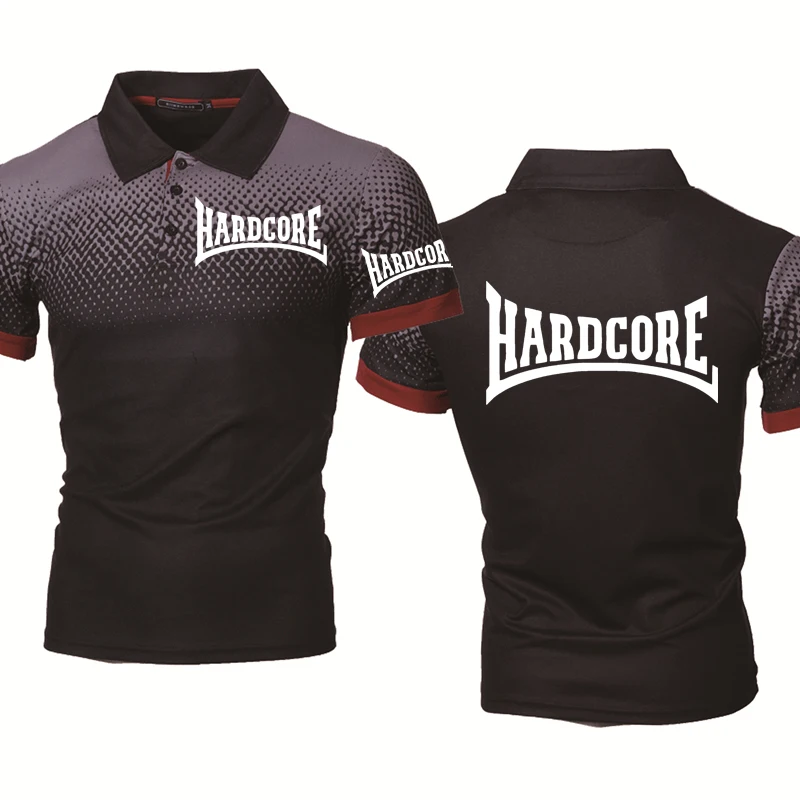 Summer Men's Polo Shirt Hardcore Ma1 Bomber Print High Quality Short Sleeves Man Harajuku Classic Tops Racing Motorcycle Racer image 4