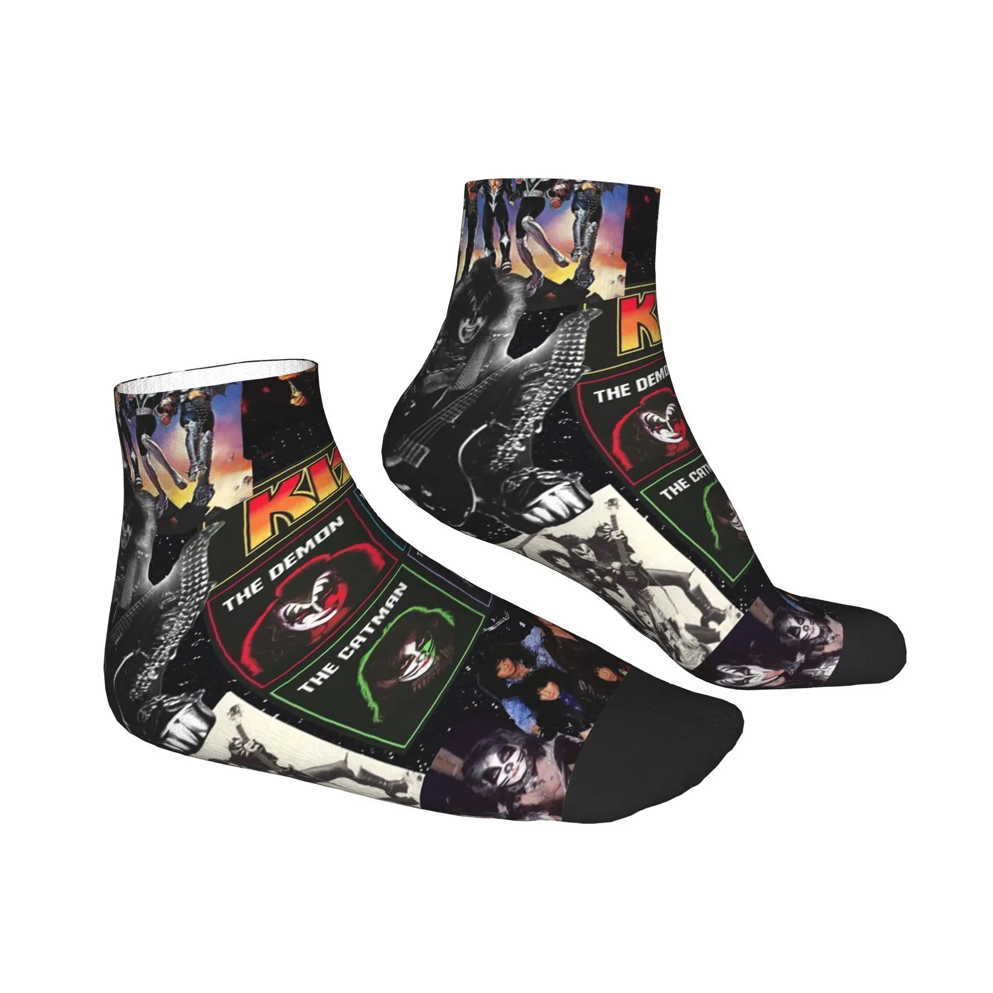Calcetines Kiss de banda de música Rock de Heavy Metal para todas las estaciones, calcetines Harajuku absorbentes del sudor, medias divertidas para hombres y mujeres, Navidad