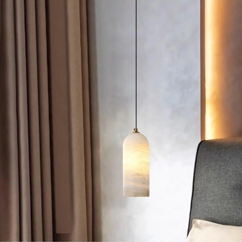 Nordic Minimalist Spanish Marble Pendant Lamp Luxury Bedside Small LED Chandelier Lighting Dining Room High Quality Home Decor