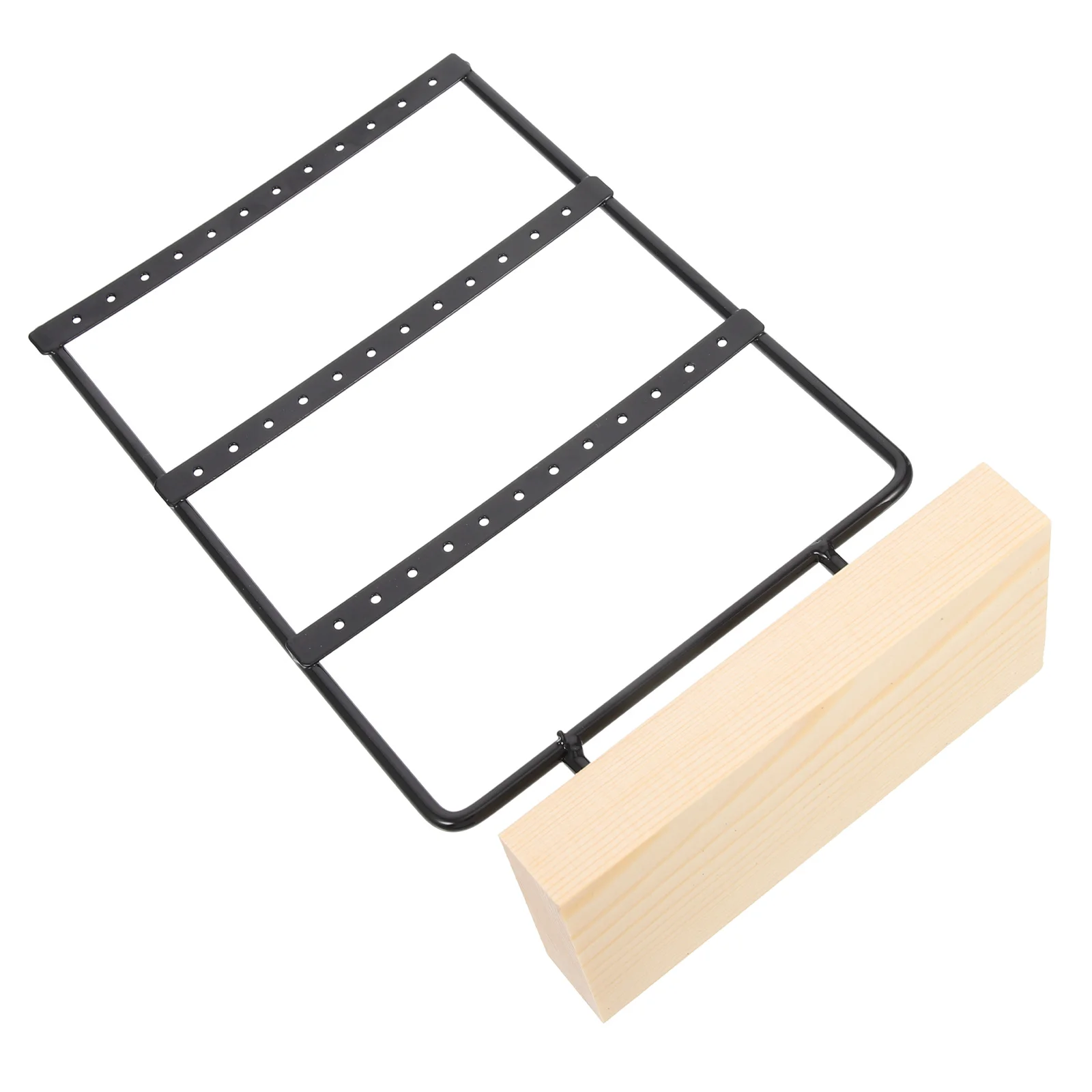 

Jewelry Display Earring Storage Rack Holder Black Durable Wood Metal ganizer For Household Jewelry St Showcase