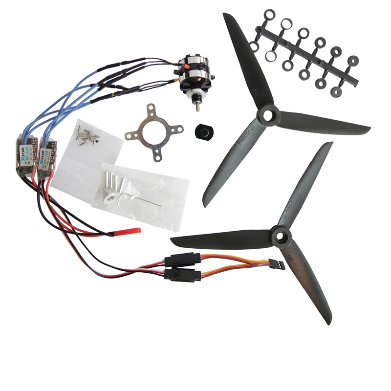DZP30 30g coaxiale dubbele borstelloze motor tegenoverdraaiend zonder koppel voor F3P-modelvliegtuig met propellers