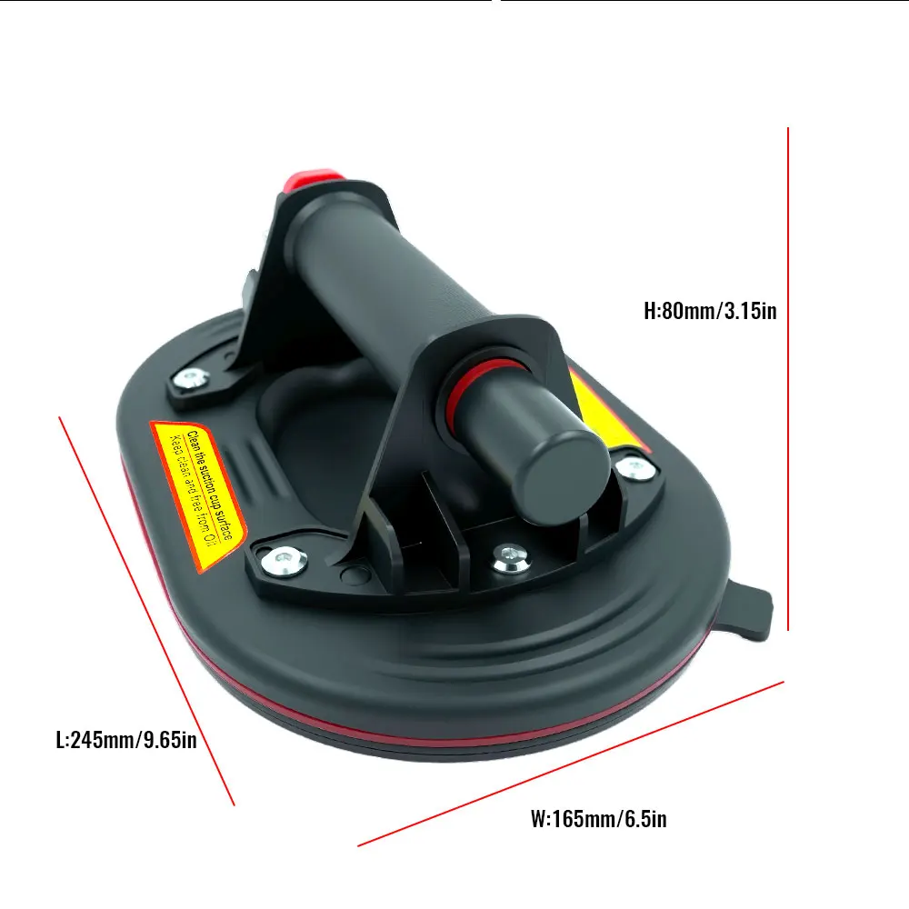 Portable Vacuum Suction Cup 250kg Carrying Capacity Oval Tile Suctions Cups for Tile Glass Floor Lifting Tools