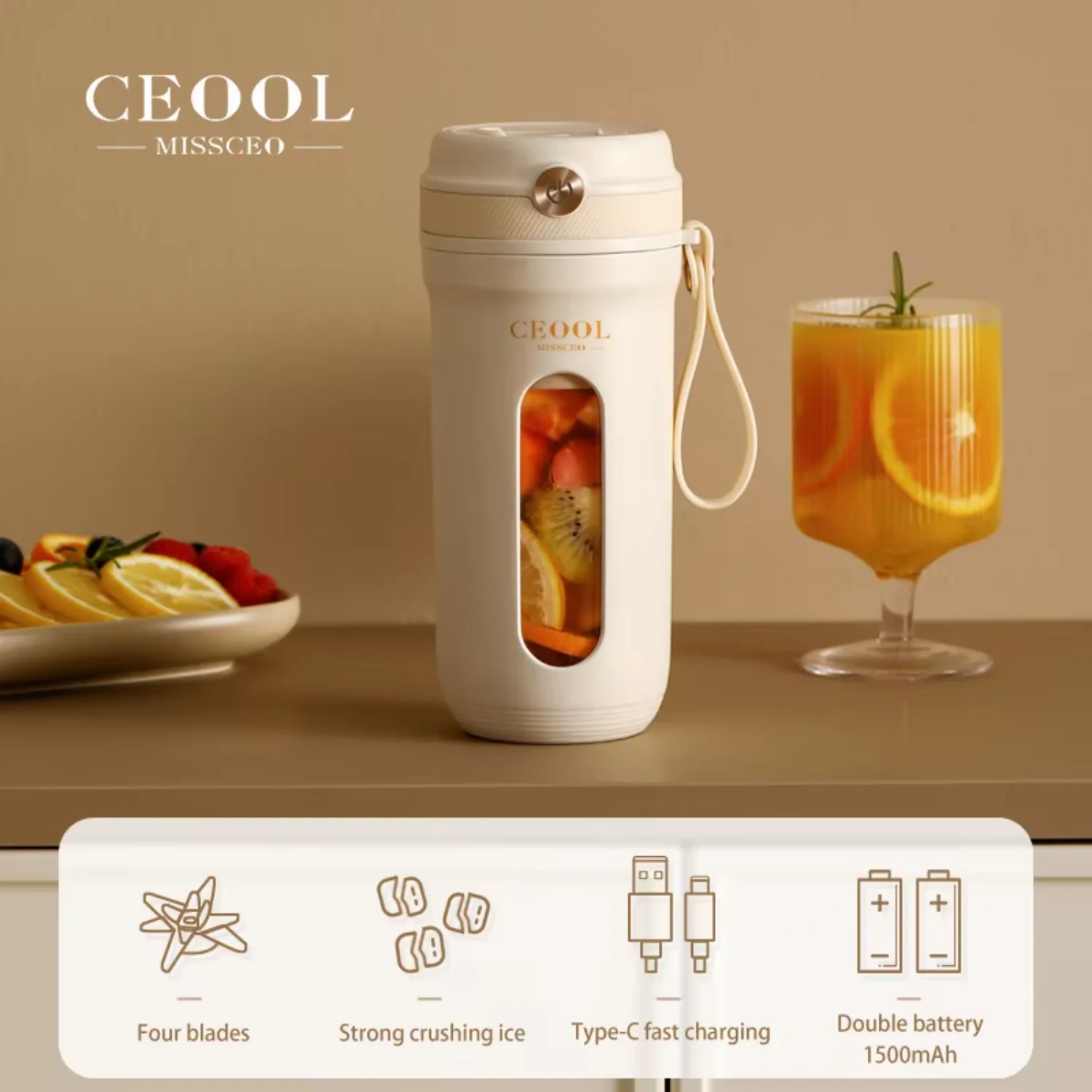 Mini Portable Blender  Fruit Juicer Mixers Extractors Multifunction Juice Maker Machine Blenders Smoothies Mixer