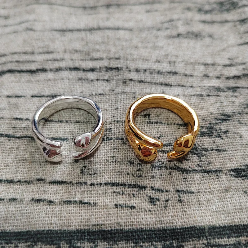 

European and American hot selling retro style simple opening ring, suitable for men and women's daily casual wear