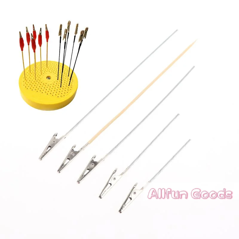 [TG835]10/20/50Pcs DIY Accessories Wood And Metal Painting Stand Alligator Clip Stick Modeling Tool For Airbrush Model Part