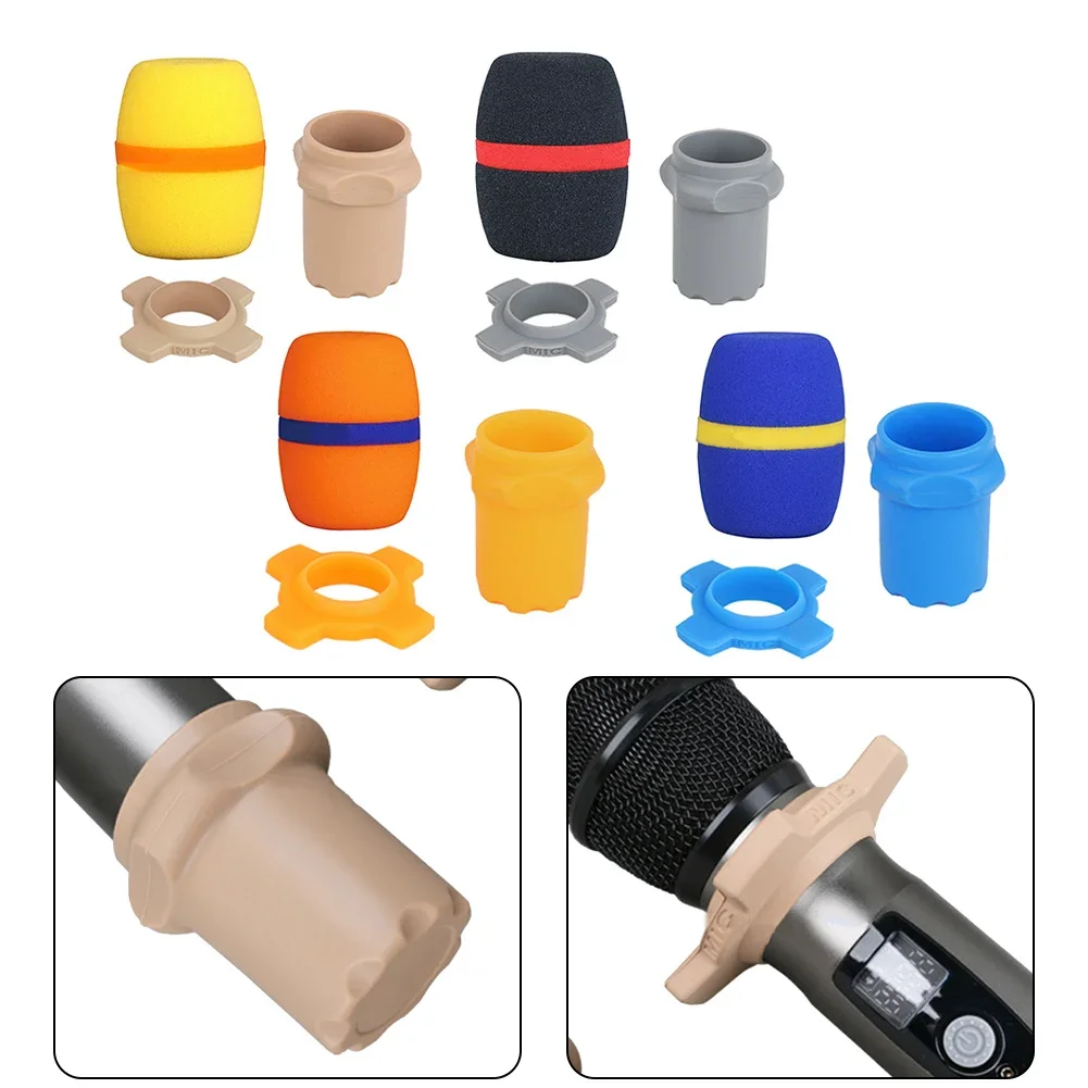 Wireless Microphone Silicone Protection Microphone Handheld Tail Cover  Protection For A Wide Range Of Wireless Microphones