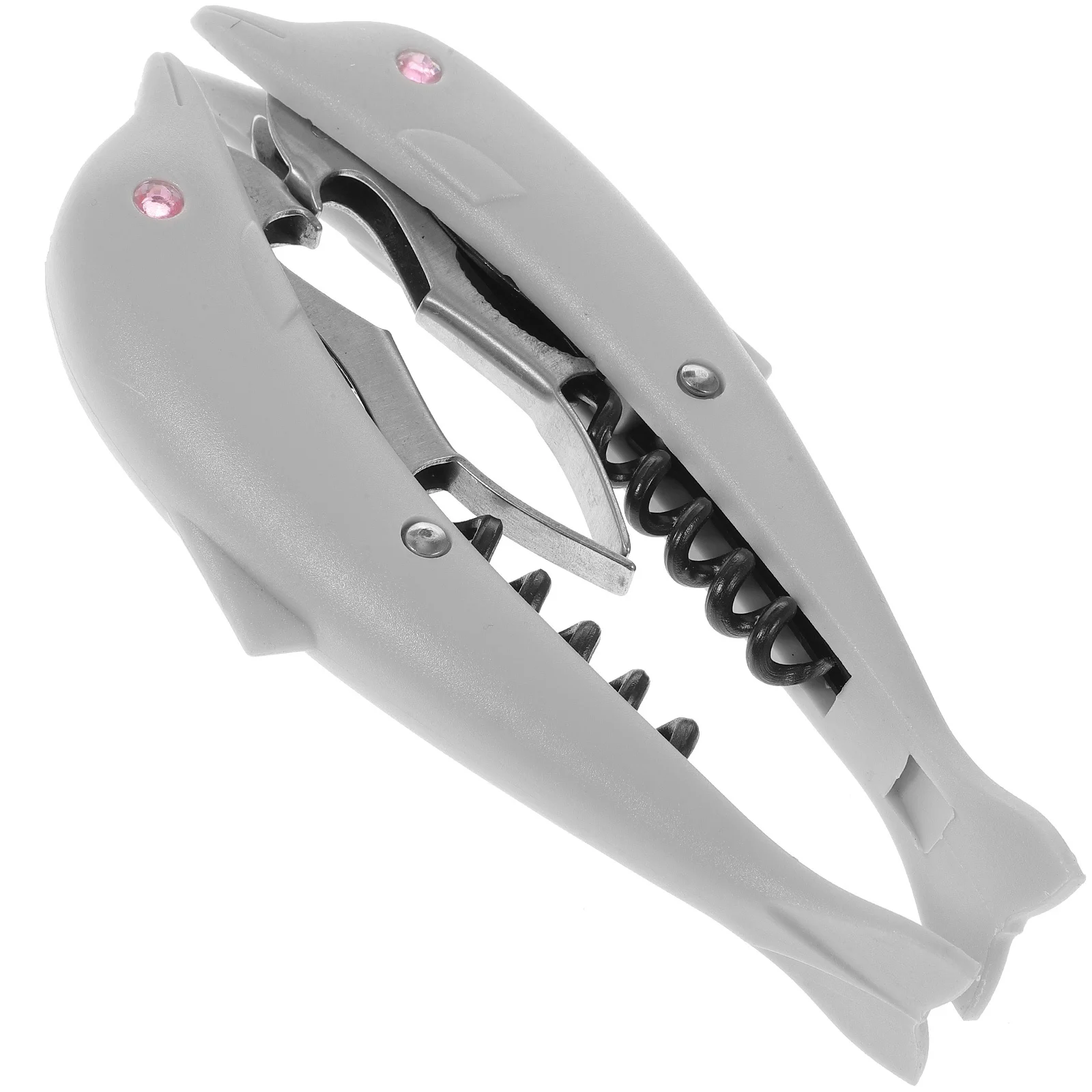 2 قطعة فتاحة الزجاجات دولفين شكل رمادي قسط بار مطعم المنزل استخدام الإبداعية البيرة النبيذ فتاحة المطبخ بار أداة #3