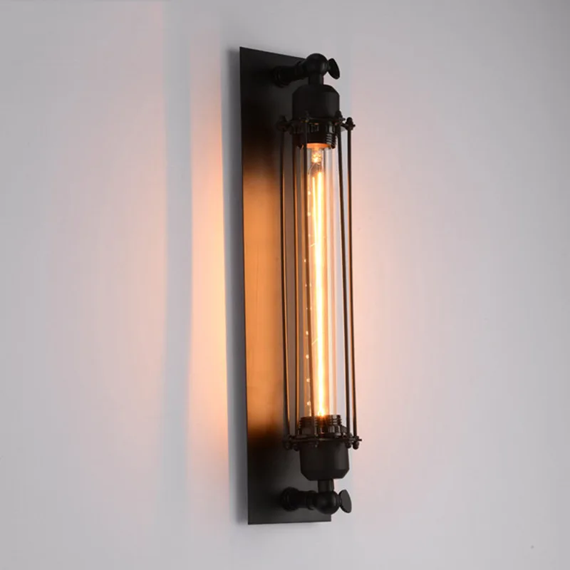 Retro Industrial Style Iron Wall Light Corridor Staircase Restaurant Loft Bedroom Lamp Bedside House Decor Indoor LED Lighting