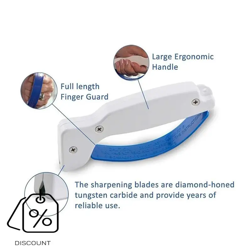 ABJO-2Pack Kitchen Knifes Sharpener Chef Grade Sharpening Tool Sharpens Knives & Scissors