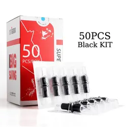 STIGMA Black 50PCS Tattoo Cartridge Needles Mixed Kit 0.30MM/0.35MM Revolution Disposable Permanent Makeup For Tattoo Machines